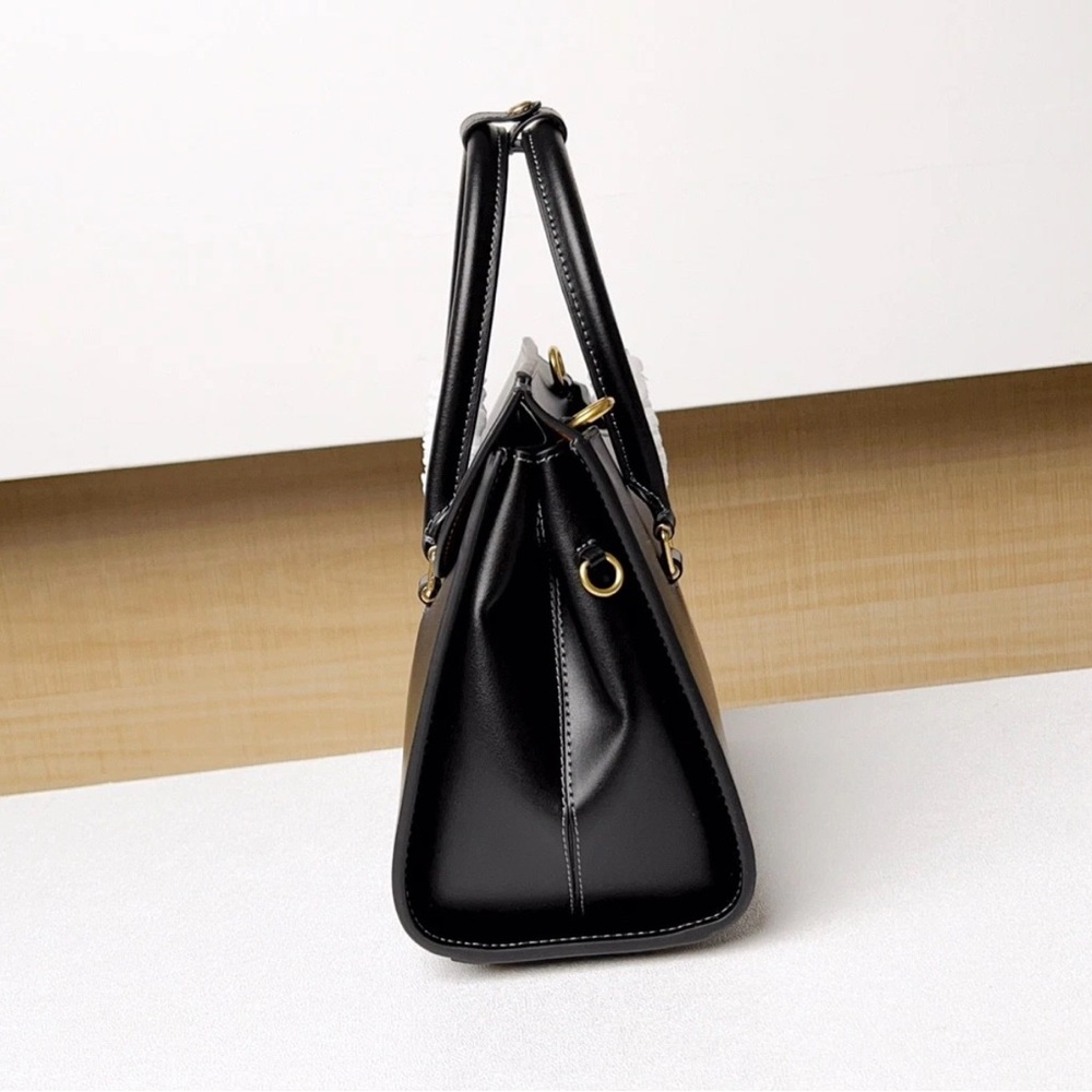 Coach Bloom Carryall CP119 Black Satchel with Gold Accents - Picture 9 of 17